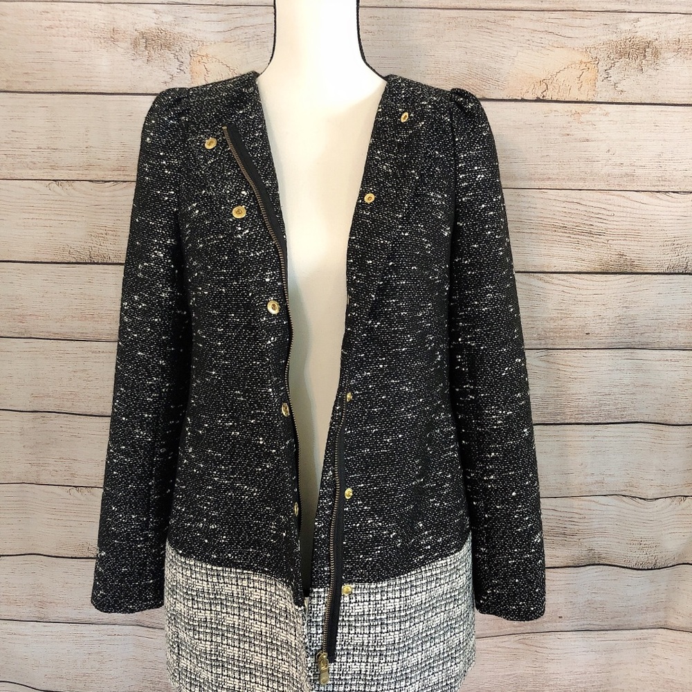 Banana Republic two tone tweed coat jacket - Picture 4 of 8